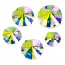 DZ 4041 Mixed Size Round Sew On Glass Rhinestone